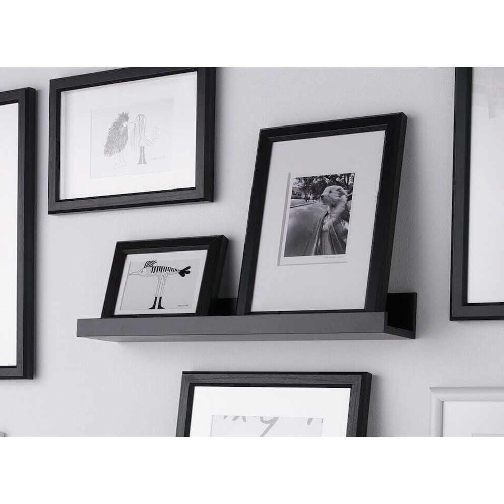 Ikea Mosslanda Floating Shelf Black 21.75”